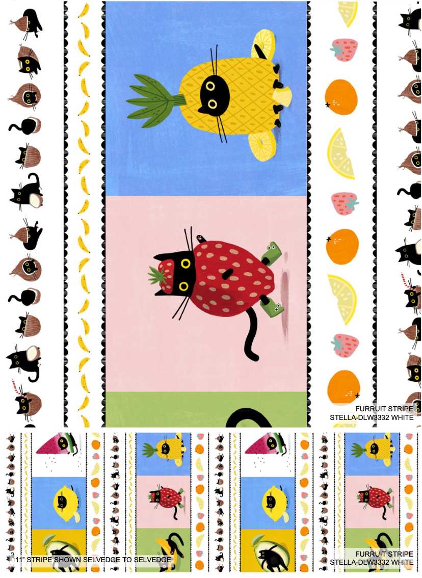 Furruit Cocktail by Leezaworks : Fabric Bundles - Includes Panels