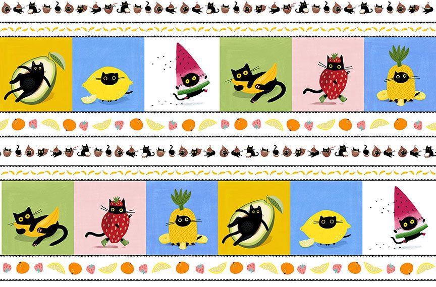 Furruit Cocktail by Leezaworks : Furruit Stripe White STELLA-DLW3332