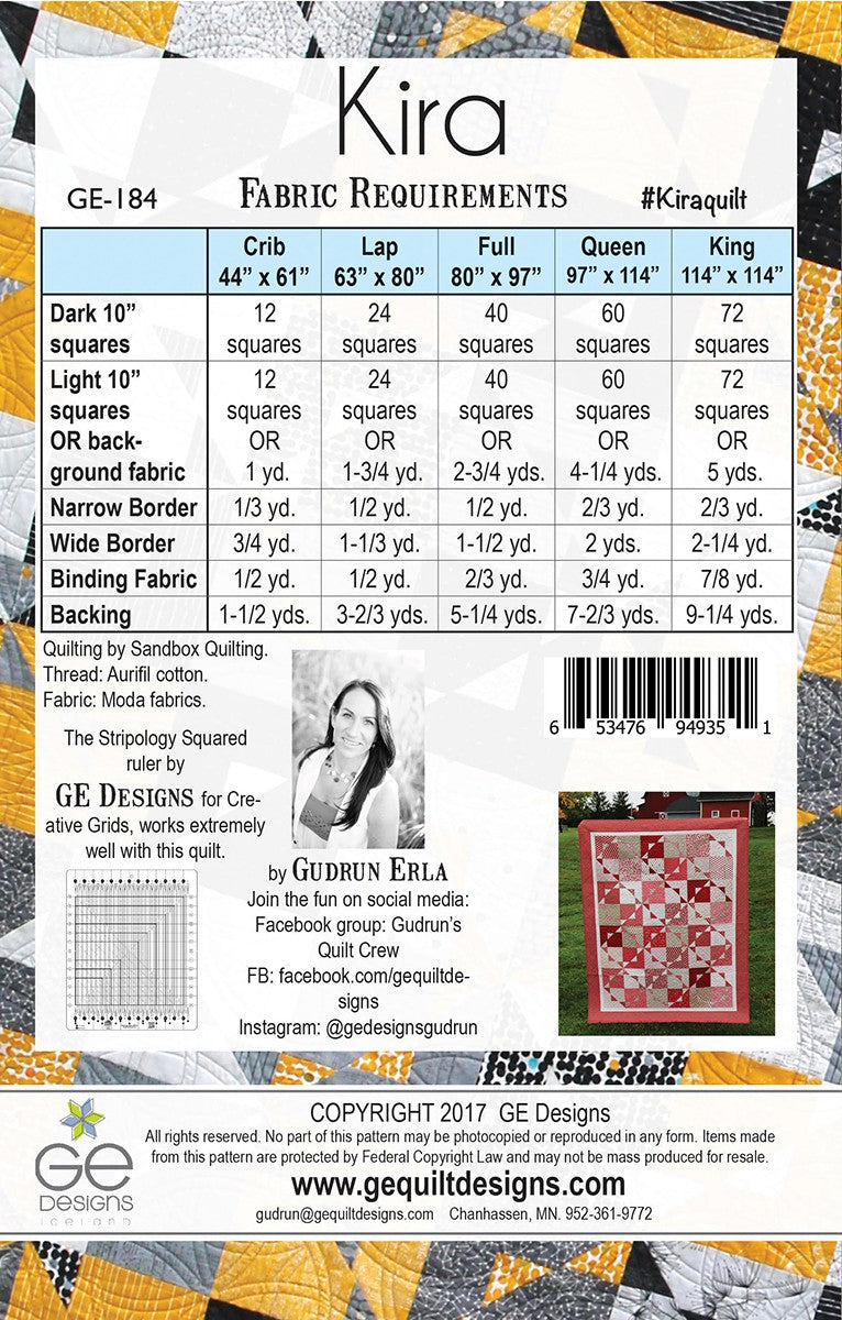 Kira Quilt Pattern by GE Designs - Special Order