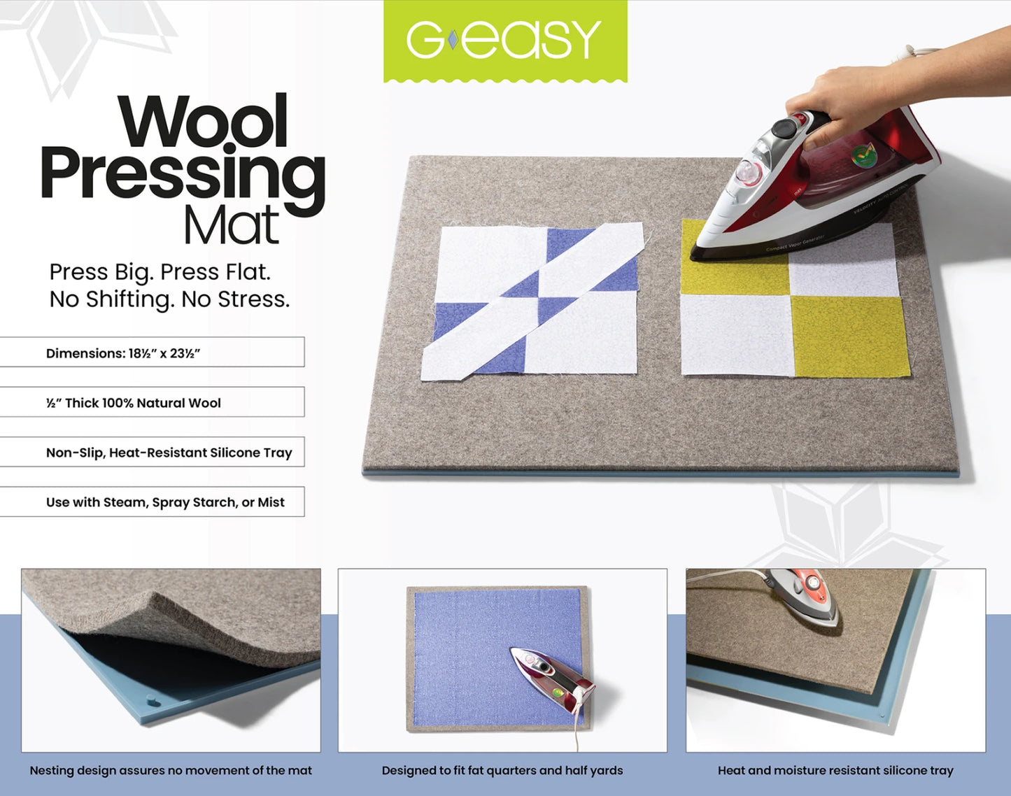 GEasy Wool Pressing Mat by GE Designs - Large (Estimated Arrival Late December 2025)