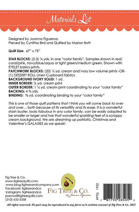 Galaxy Quilt Pattern by Fig Tree & Co.