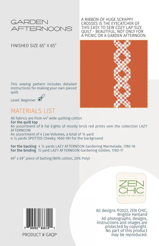 Garden Afternoons Quilt Pattern by Zen Chic