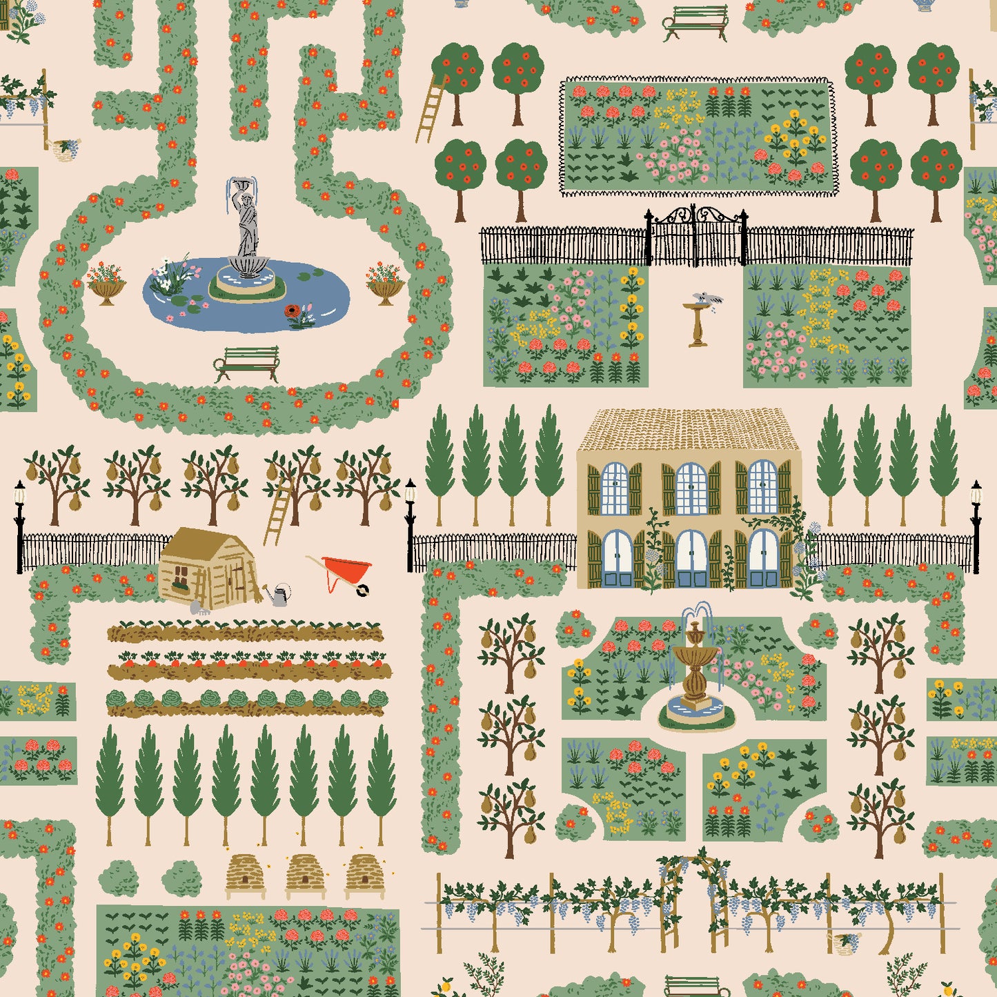 Garden Club by Rifle Paper Co. : Aerial Garden Blush RP1902-US1