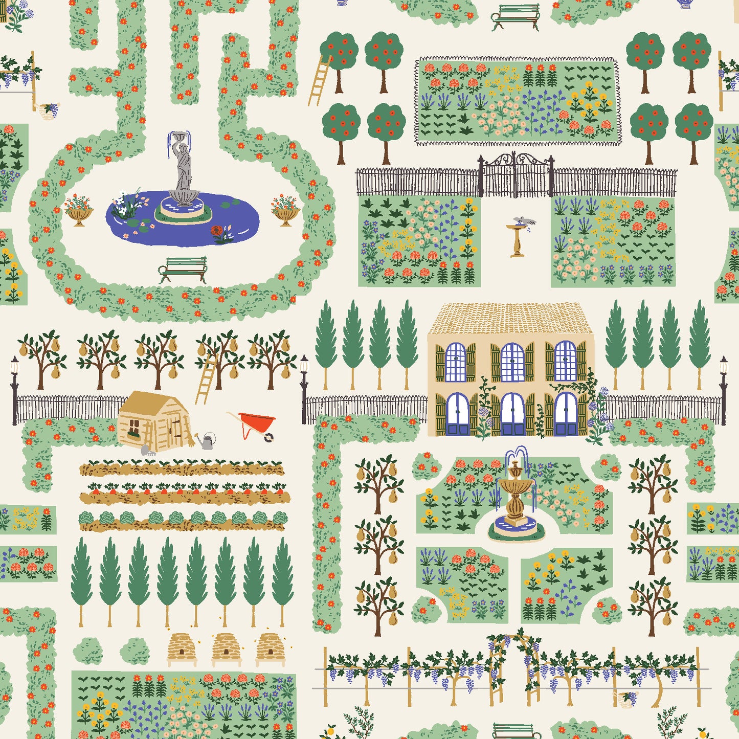 Garden Club by Rifle Paper Co. : Aerial Garden Cream RP1902-RE2
