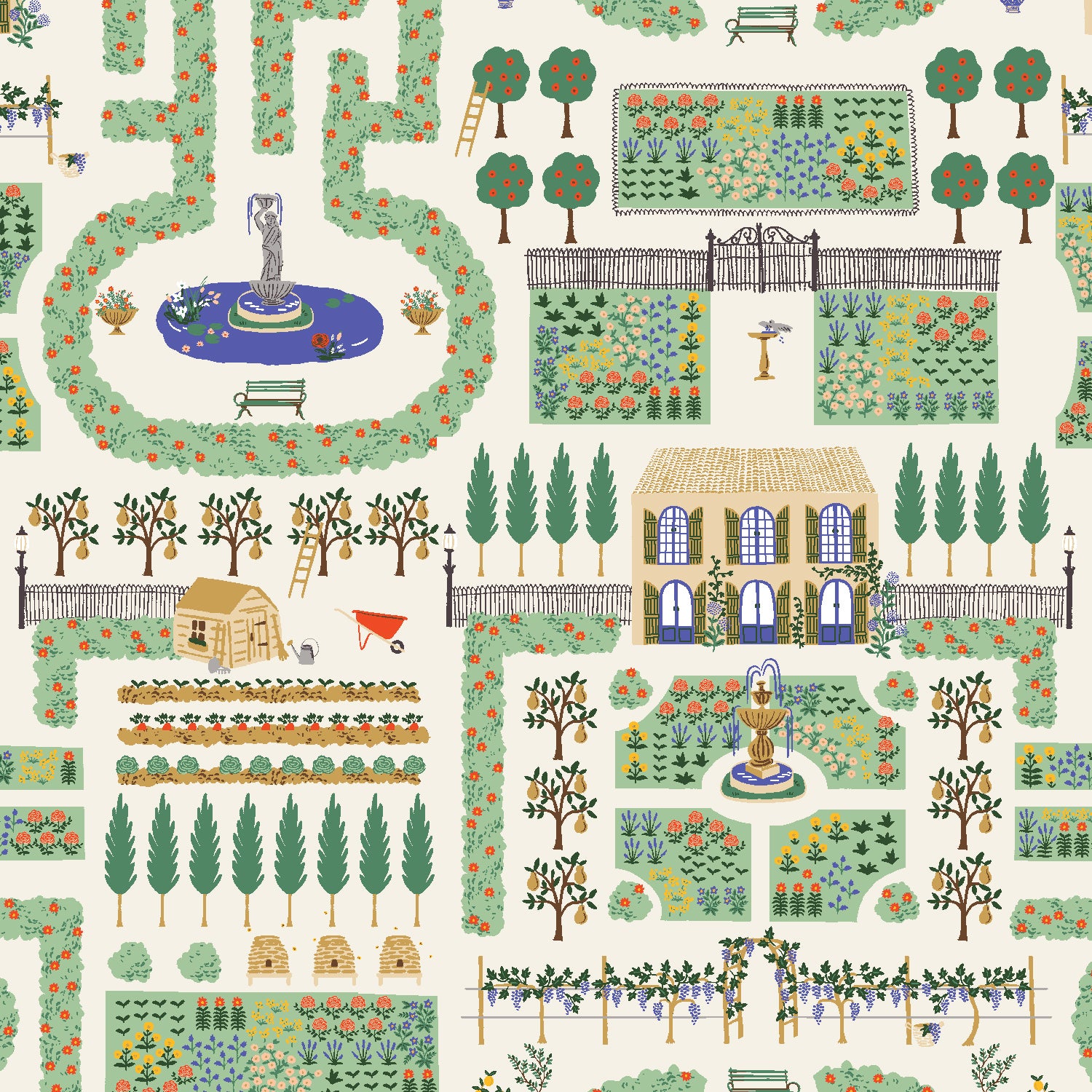 Garden Club by Rifle Paper Co. : Aerial Garden Cream RP1902-RE2