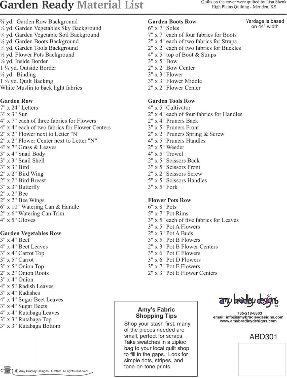 Garden Ready Appliqué Quilt Pattern by Amy Bradley