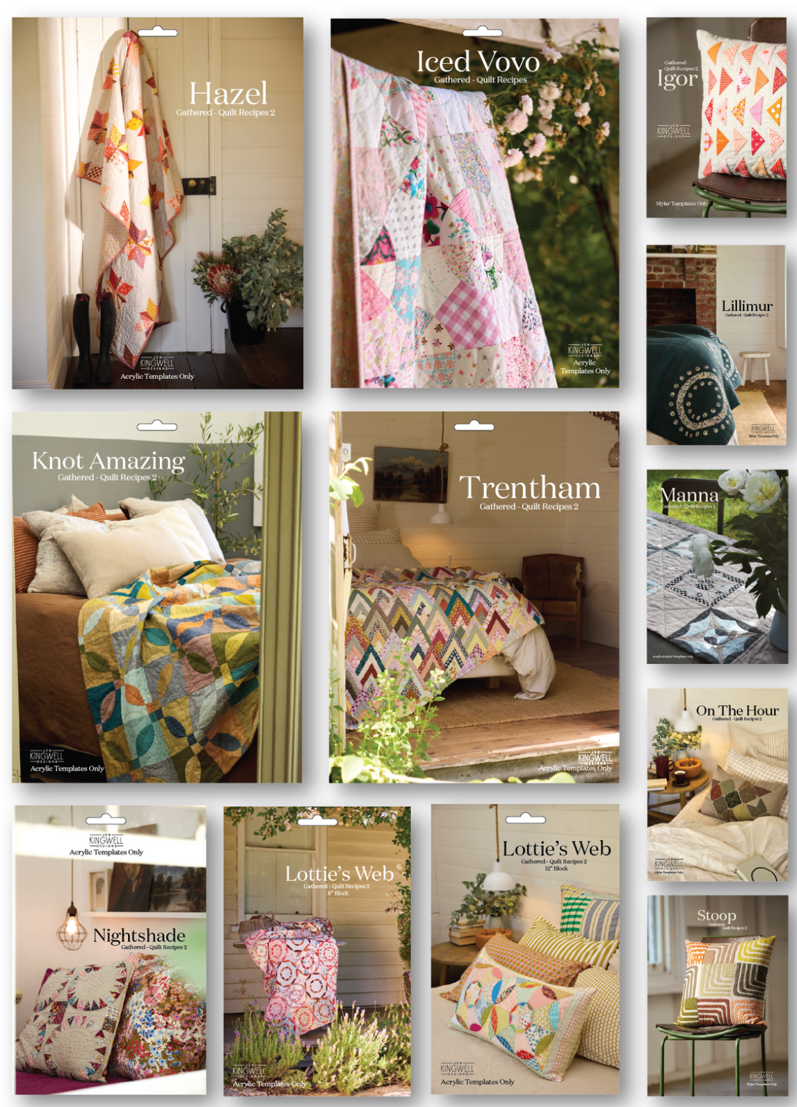 Gathered - Quilt Recipes 2 by Jen Kingwell Designs : Quilt Pattern Book