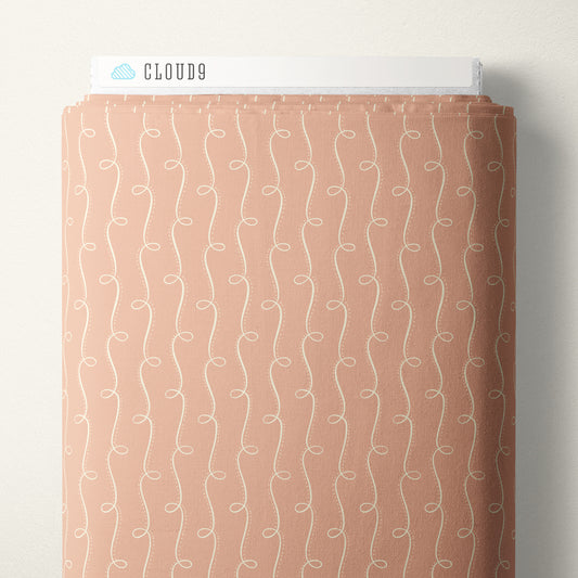 Gathering Light by House of Haricot : Curlicue Path Peach 2294-46
