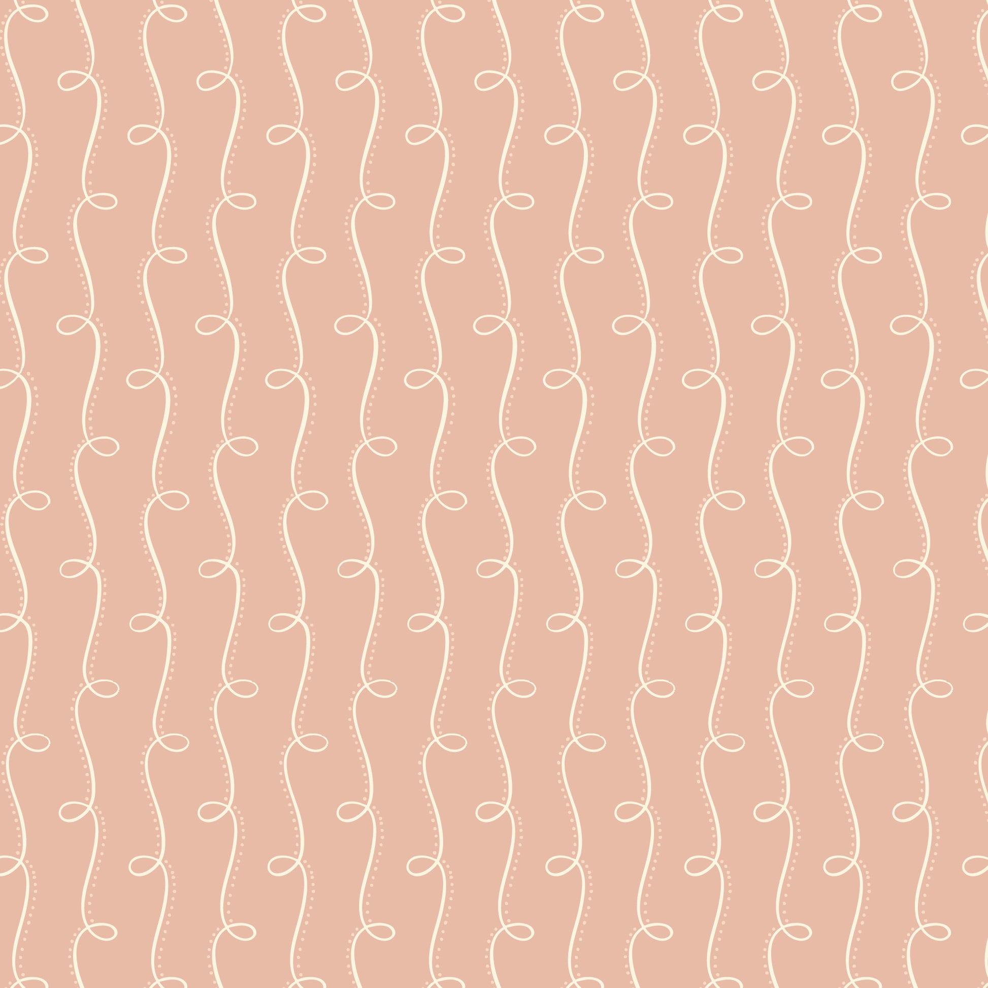 Gathering Light by House of Haricot : Curlicue Path Peach 2294-46