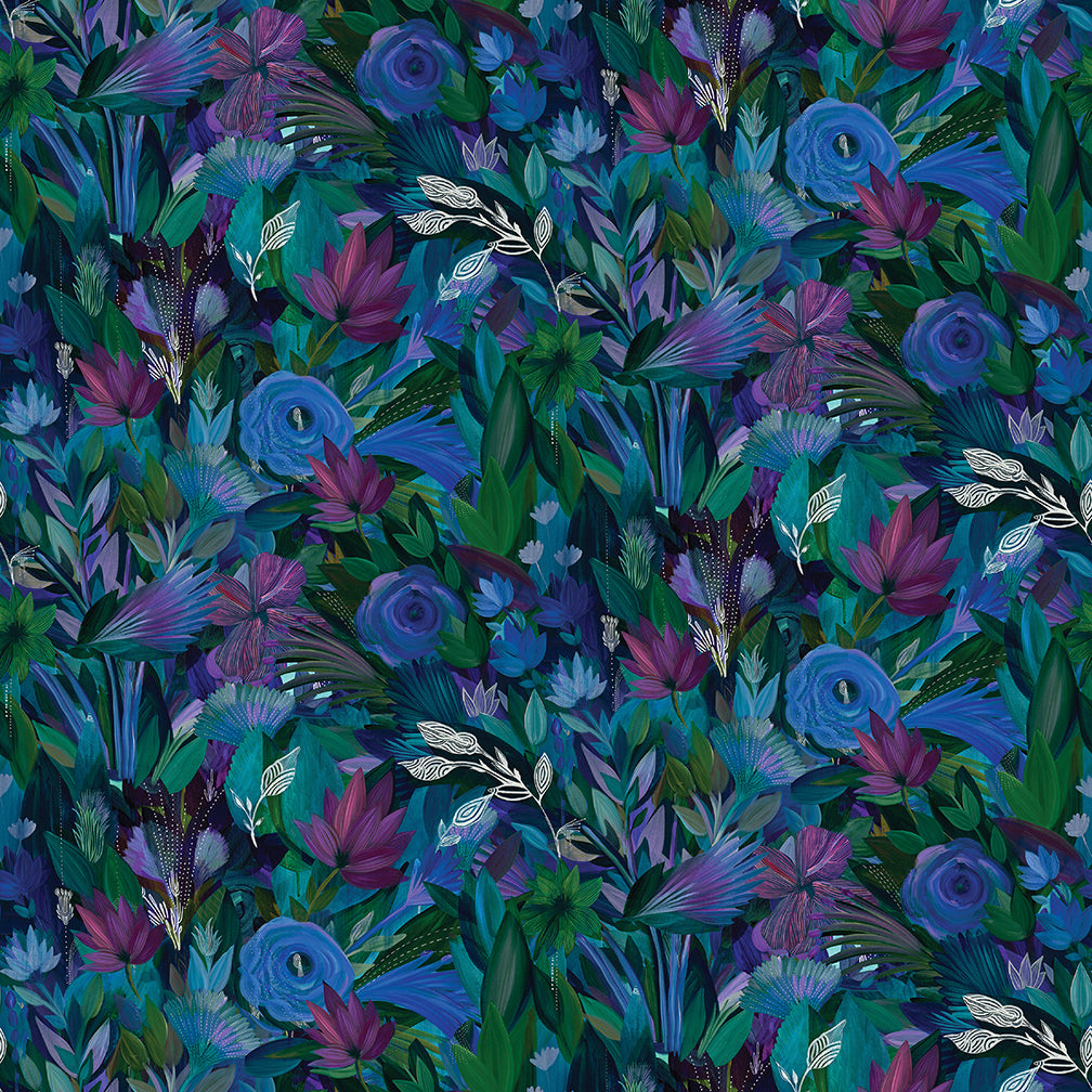 Gentle Warriors by Danielle Duer : Feathered Floral Multi 16573-99