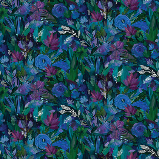 Gentle Warriors by Danielle Duer : Feathered Floral Multi 16573-99