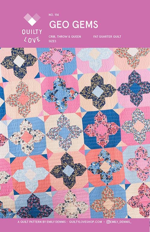 Geo Gems Quilt Pattern by Quilty Love