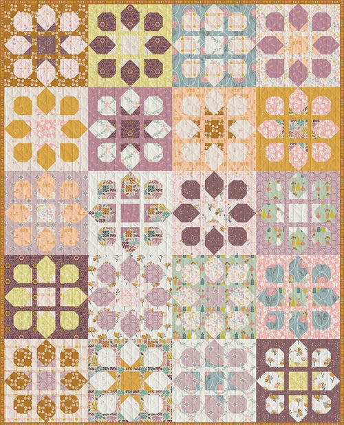 GeoBloom by Sewcial Bee Collective : Bloom & Shine Quilt Pattern by Sweet Potato Quilts