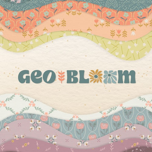 GeoBloom by Sewcial Bee Collective : Coordinating Pure Solids Bundles