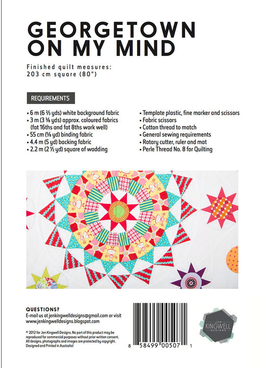 Georgetown On My Mind Pattern by Jen Kingwell Designs - Special Order