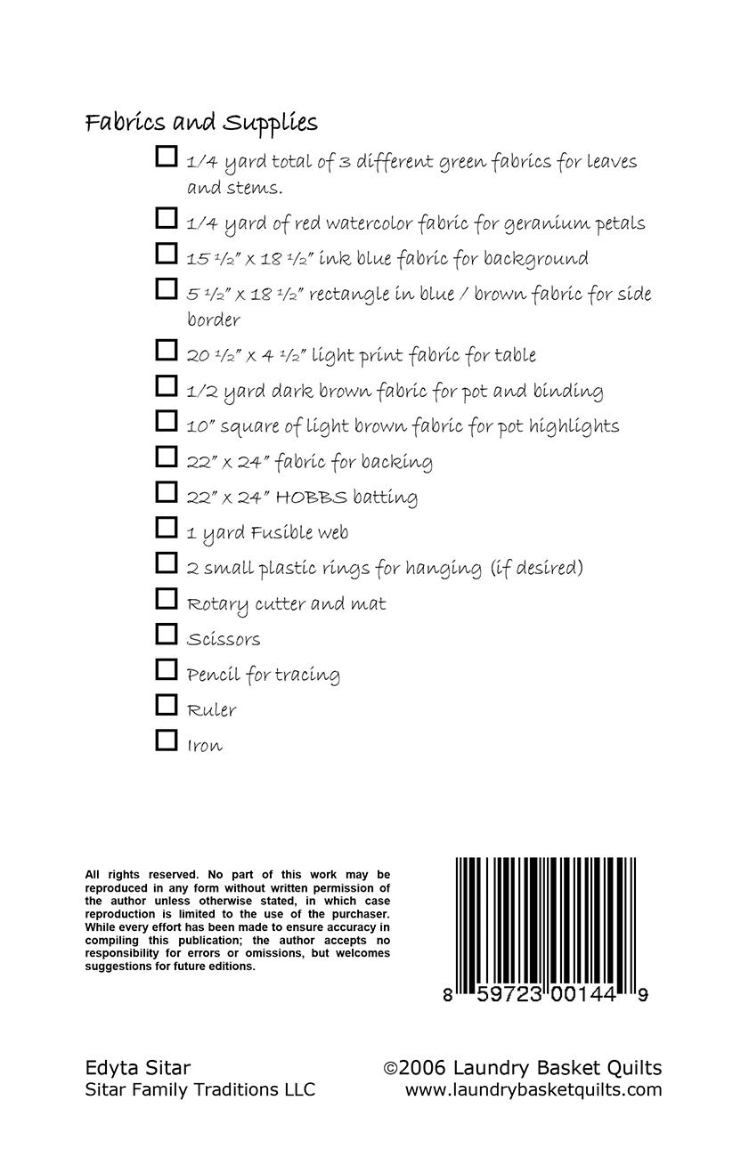 Geraniums # LBQGR01 - Special Order