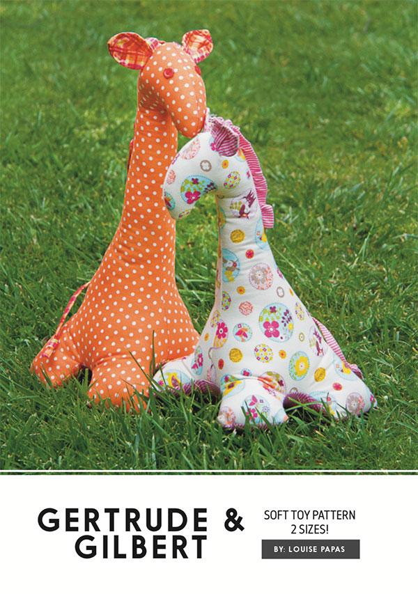 Gertrude & Gilbert Stuffed Toy Pattern by Jen Kingwell Designs - Special Order