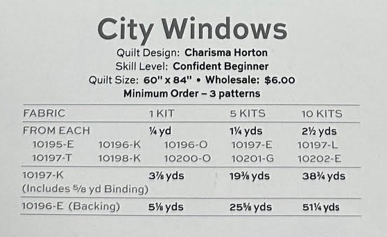 Ghostly Garden by KP Creates : City Windows Quilt Kit