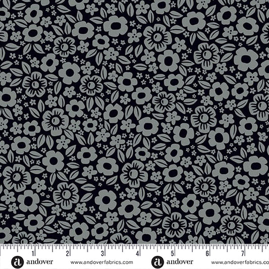 Ghostly Garden by KP Creates : Floral Fright Black A-10197-K