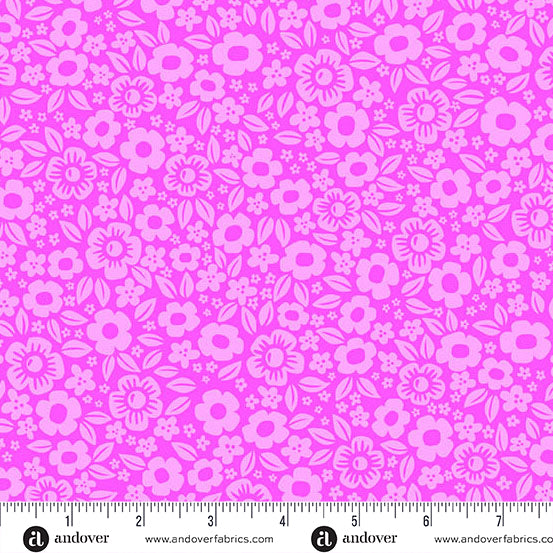 Ghostly Garden by KP Creates : Floral Fright Pink A-10197-E