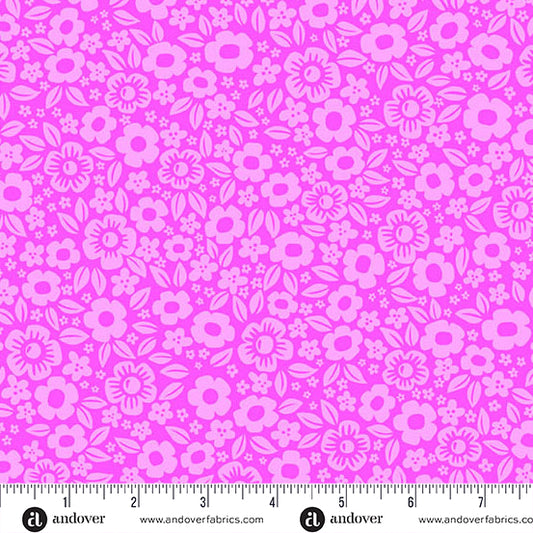 Ghostly Garden by KP Creates : Floral Fright Pink A-10197-E