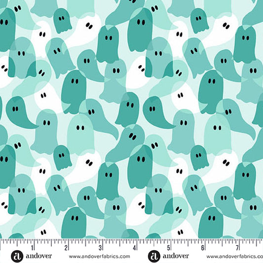 Ghostly Garden by KP Creates : Ghost Party Aqua A-10202-T