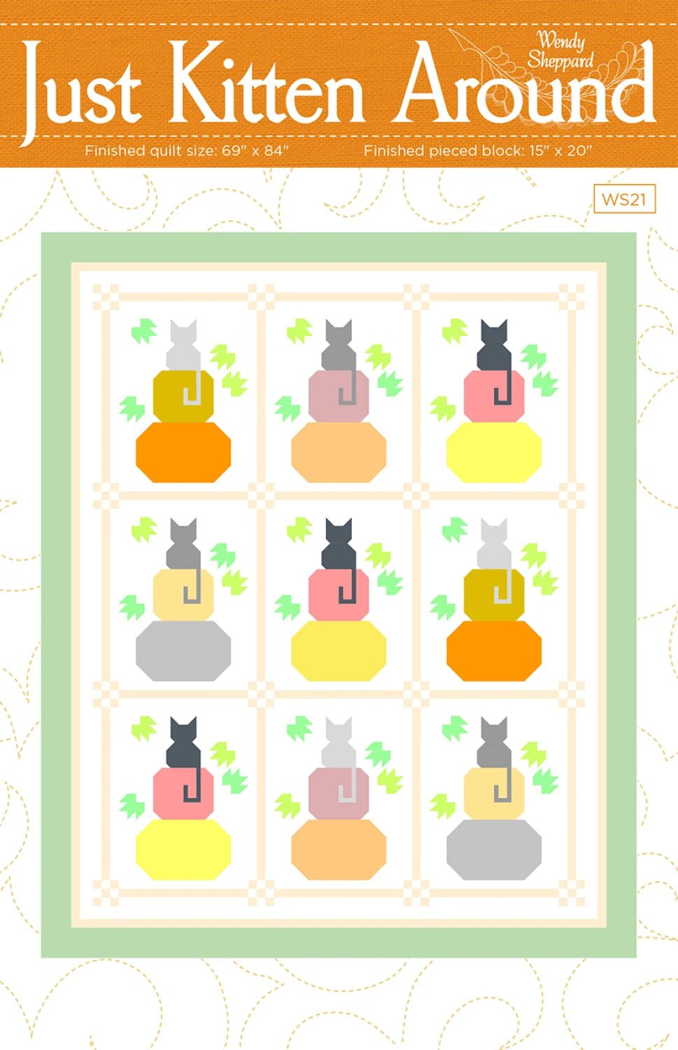 Ghostly Garden by KP Creates : Just Kitten Around Quilt Kit