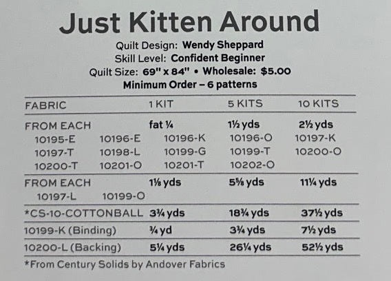 Ghostly Garden by KP Creates : Just Kitten Around Quilt Kit