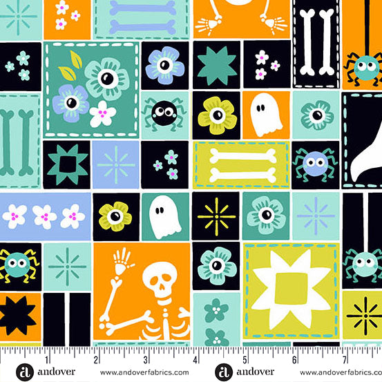 Ghostly Garden by KP Creates : Sew Spooky Aqua A-10195-T
