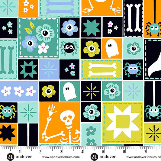 Ghostly Garden by KP Creates : Sew Spooky Aqua A-10195-T