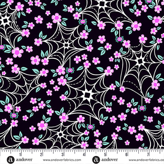 Ghostly Garden by KP Creates : Web and Bloom Black A-10198-K