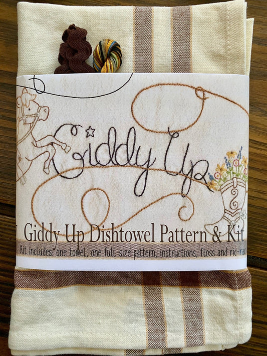 Giddy Up Embroidery Dishtowel Kit # BR267K - Special Order