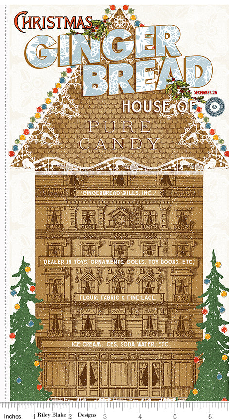 Gingerbread by J. Wecker Frisch : Gingerbread House Panel P17840-PANEL