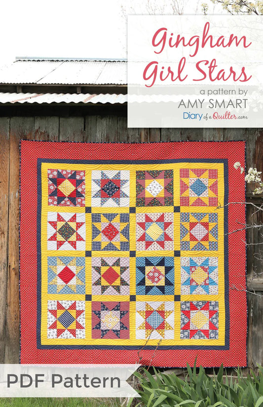 Gingham Girls Stars Quilt Pattern - Special Order
