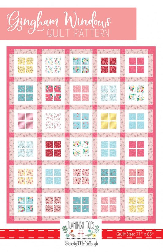 Gingham Windows Quilt Pattern by Flamingo Toes - Special Order
