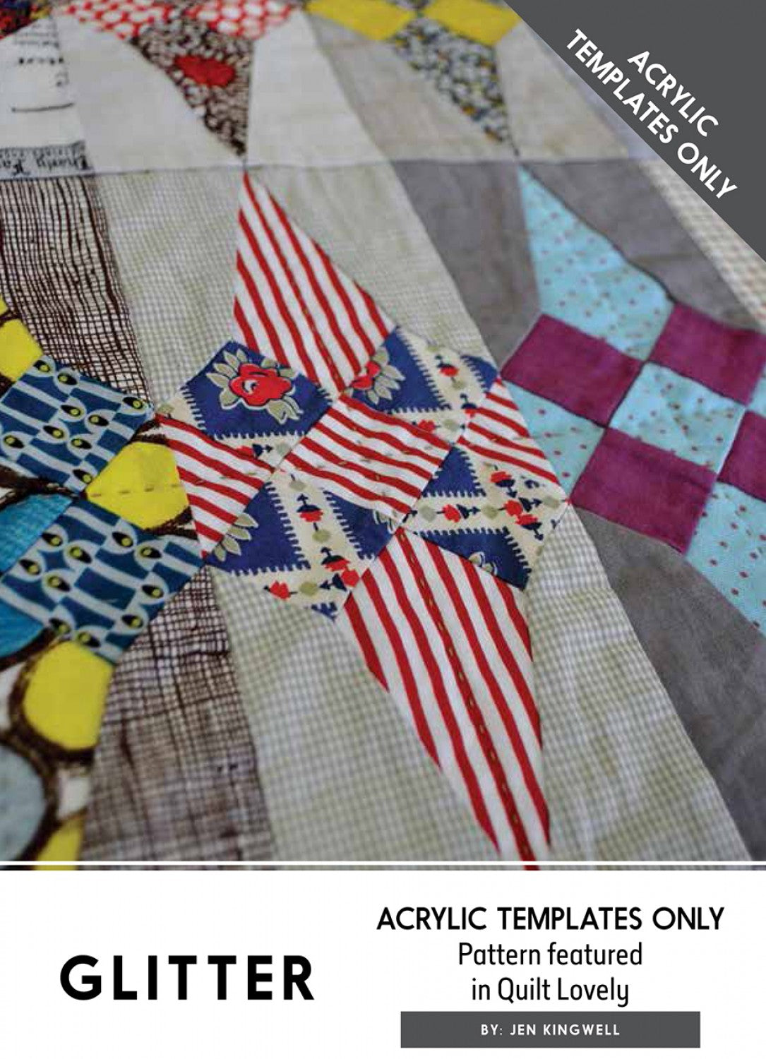 Glitter Template Only by Jen Kingwell Designs - Special Order