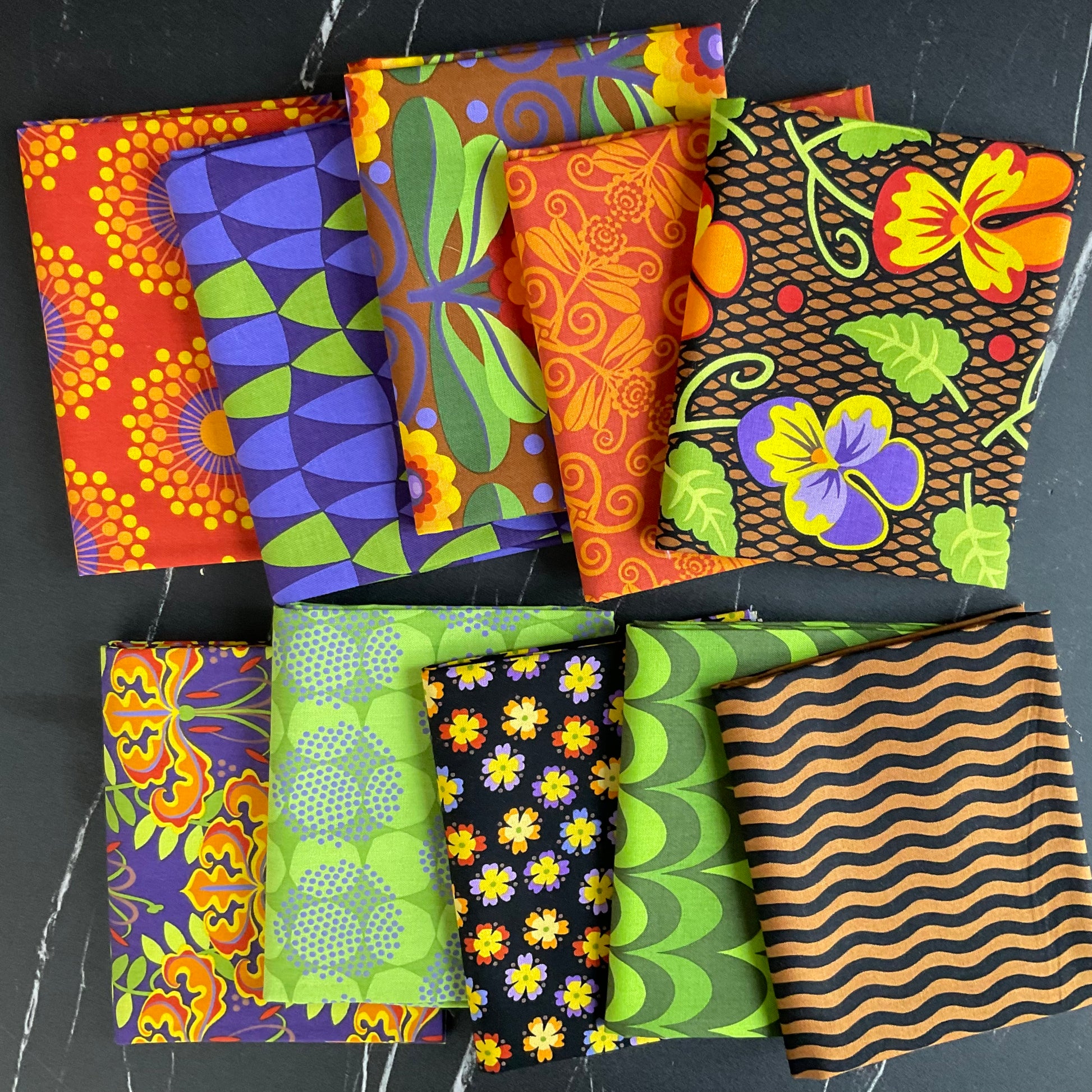 Bold and Bright Garden Quilt Kit featuring Gloriosa Garden by Jane Sassaman