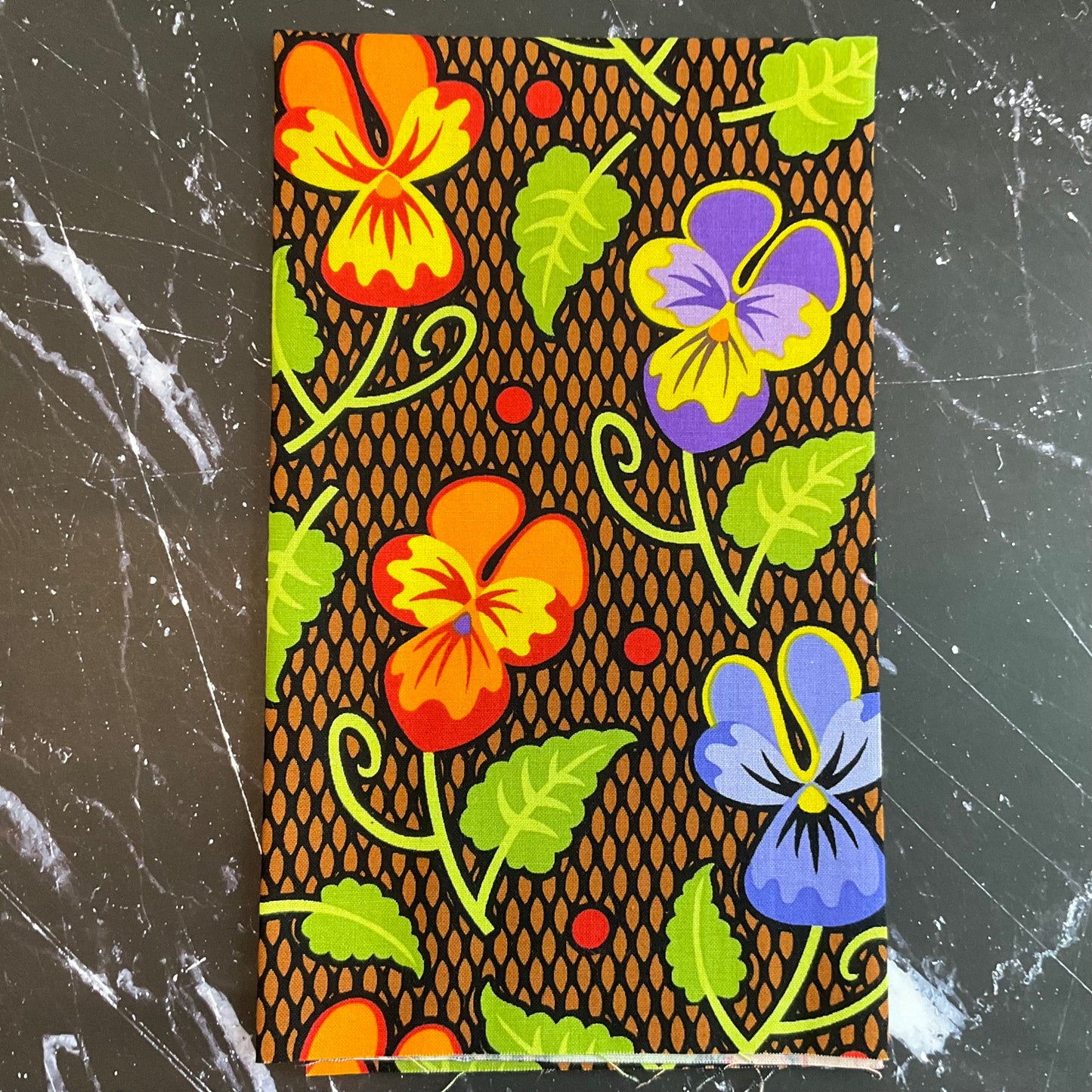 Gloriosa Garden by Jane Sassaman : Johnny Jump Ups - Brown PWJS154.BROWN