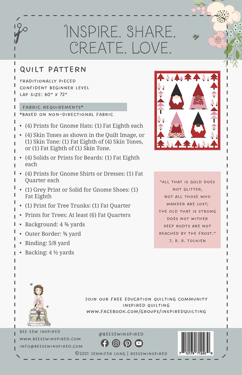 Gnome for the Holidays Quilt Pattern # BSI217 - Special Order