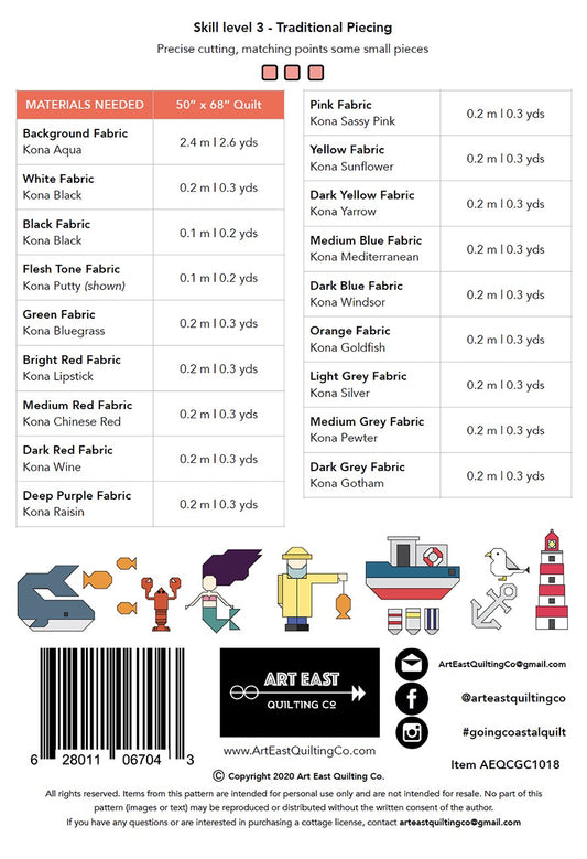 Going Coastal! Quilt Pattern # AEQCGC1018 - Special Order