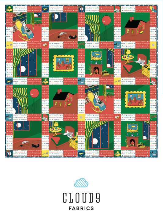 Goodnight Moon by Cloud9 Fabrics : Free PDF Boxed In Quilt Pattern