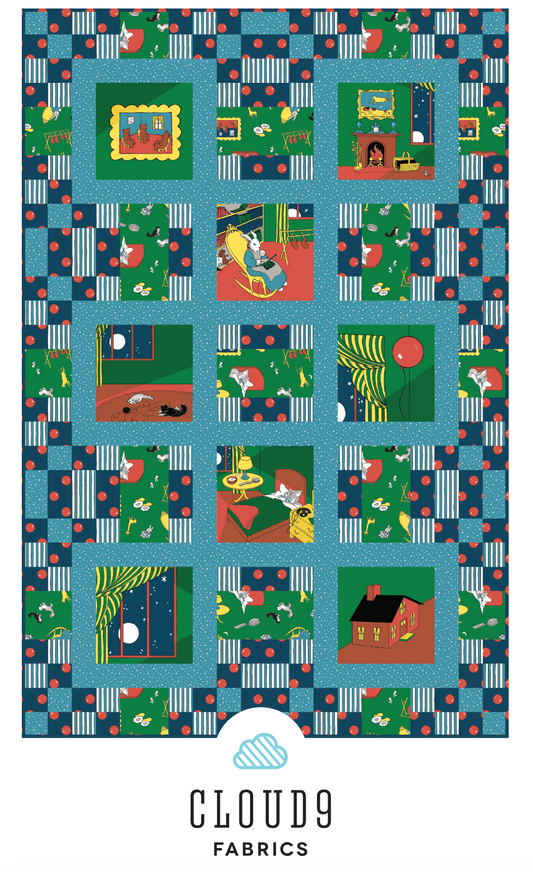 Goodnight Moon by Cloud9 Fabrics : Free PDF Breadbox Quilt Pattern