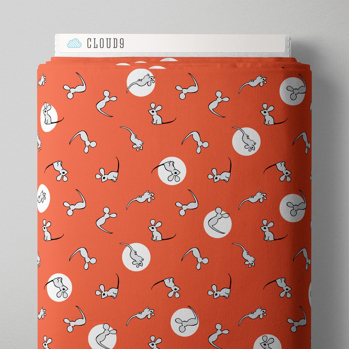 Goodnight Moon by Cloud9 Fabrics : Mouse Red 227867