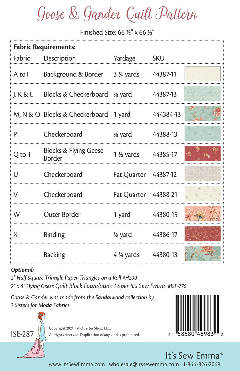 Goose & Gander Quilt Pattern by It’s Sew Emma