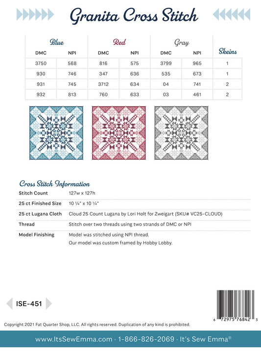 Granita Cross Stitch Pattern # ISE-451 - Special Order
