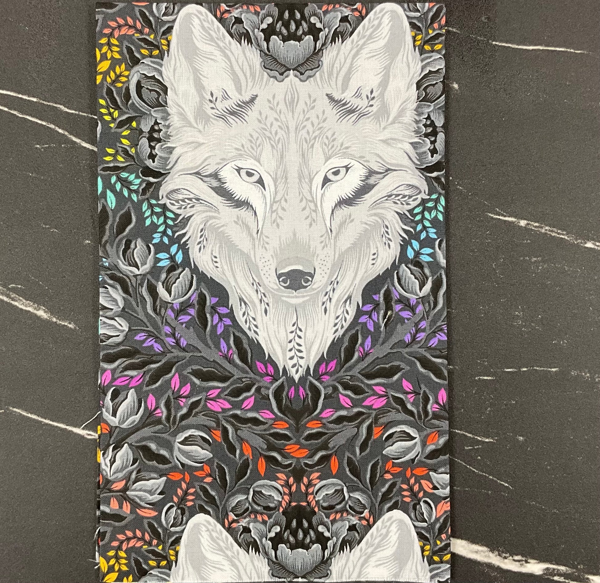 Graywork by Tula Pink : Wolf of Pink Street Carbon PWTP256.CARBON