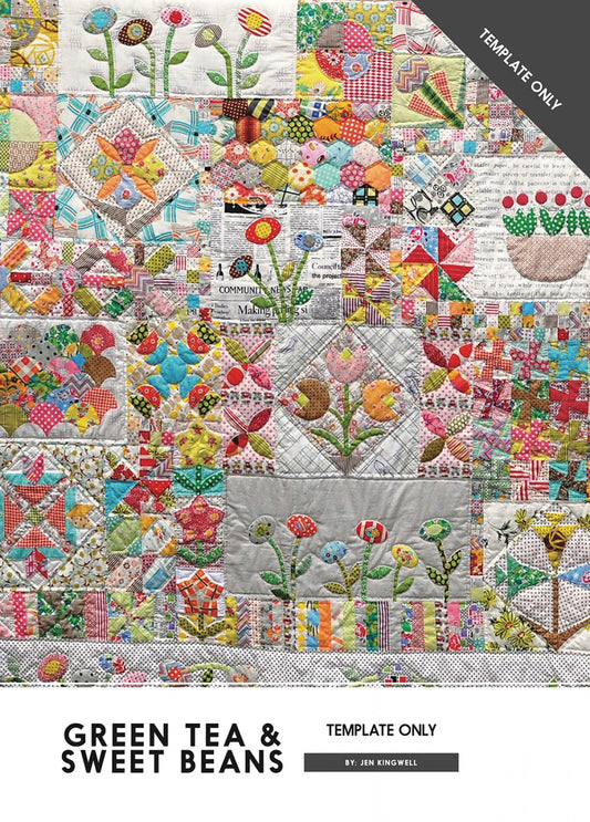 Green Tea & Sweet Beans Template Only by Jen Kingwell Designs - Special Order