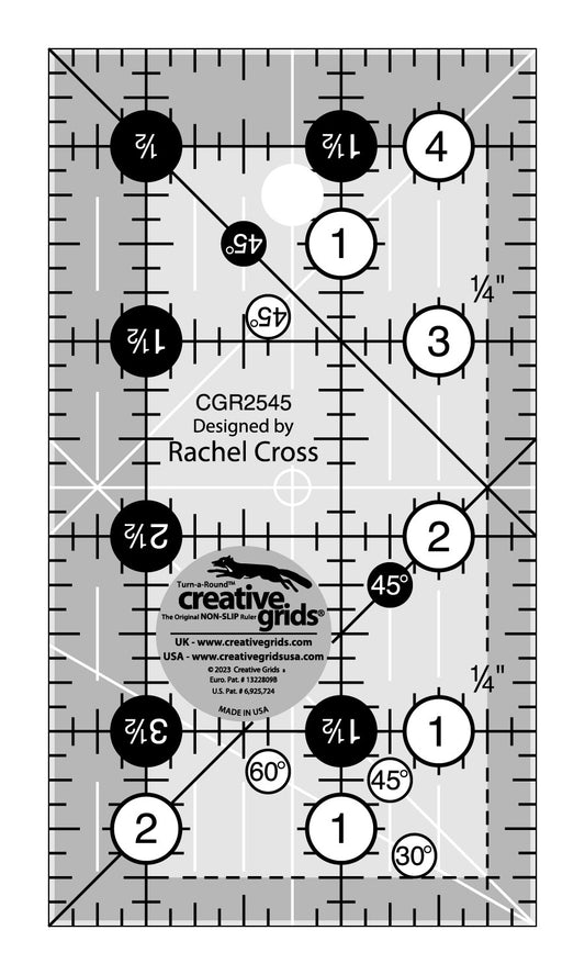 Grids Quilt Ruler Rectangle 2-1/2in x 4-1/2in CGR2545