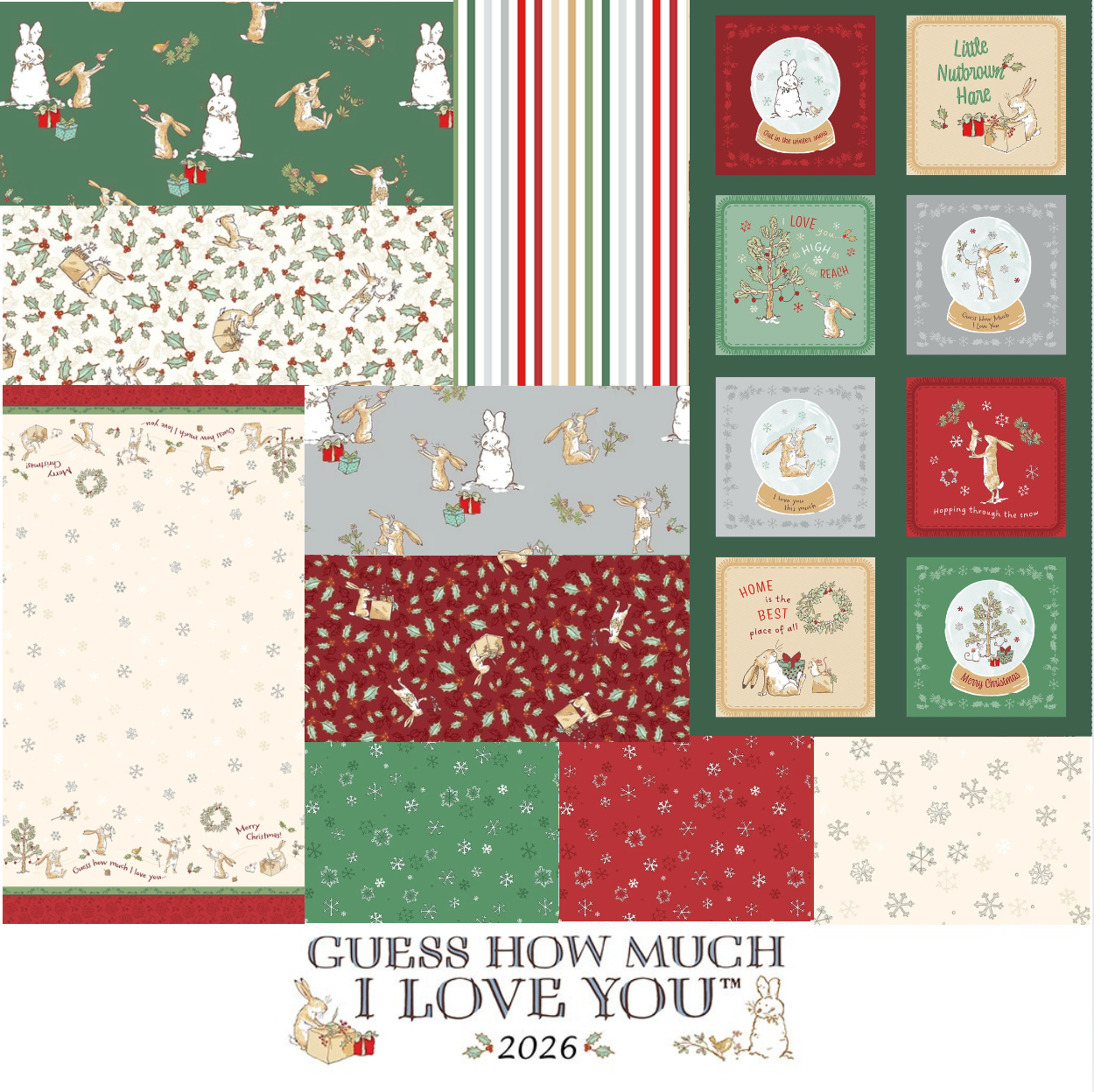 Guess How Much I Love You 2026 by Anita Jeram : Fabric Bundle Including Panel