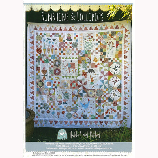Sunshine & Lollipops Applique Quilt Pattern by Hatched & Patched